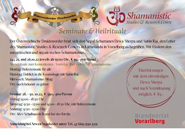 Schamanen Seminar & Heilrituale